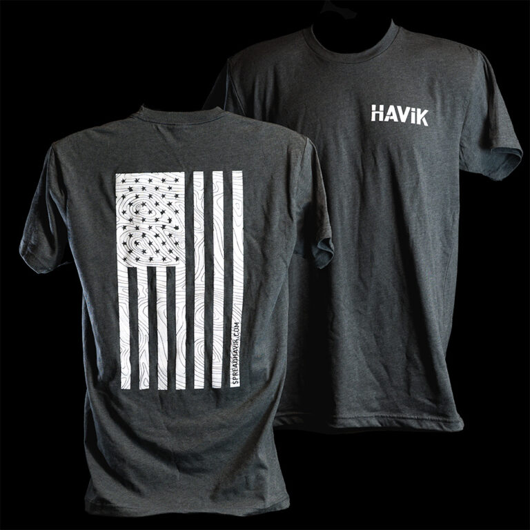 Havik American Flag T-shirt front and back