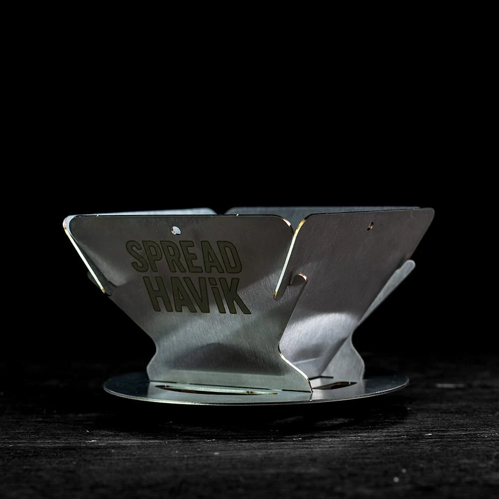 HAViK stainless coffee pour-over, assembled