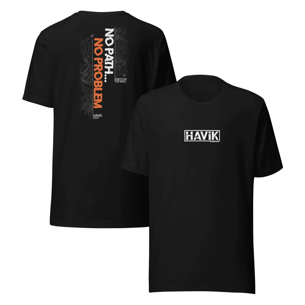 Black HAViK t-shirts, front and back