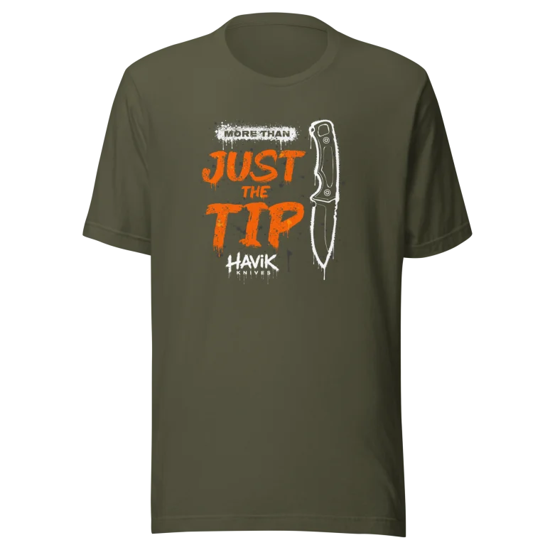 Just the Tip t-shirt in military green